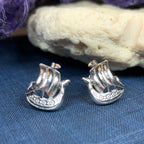 Viking Ship Post Earrings