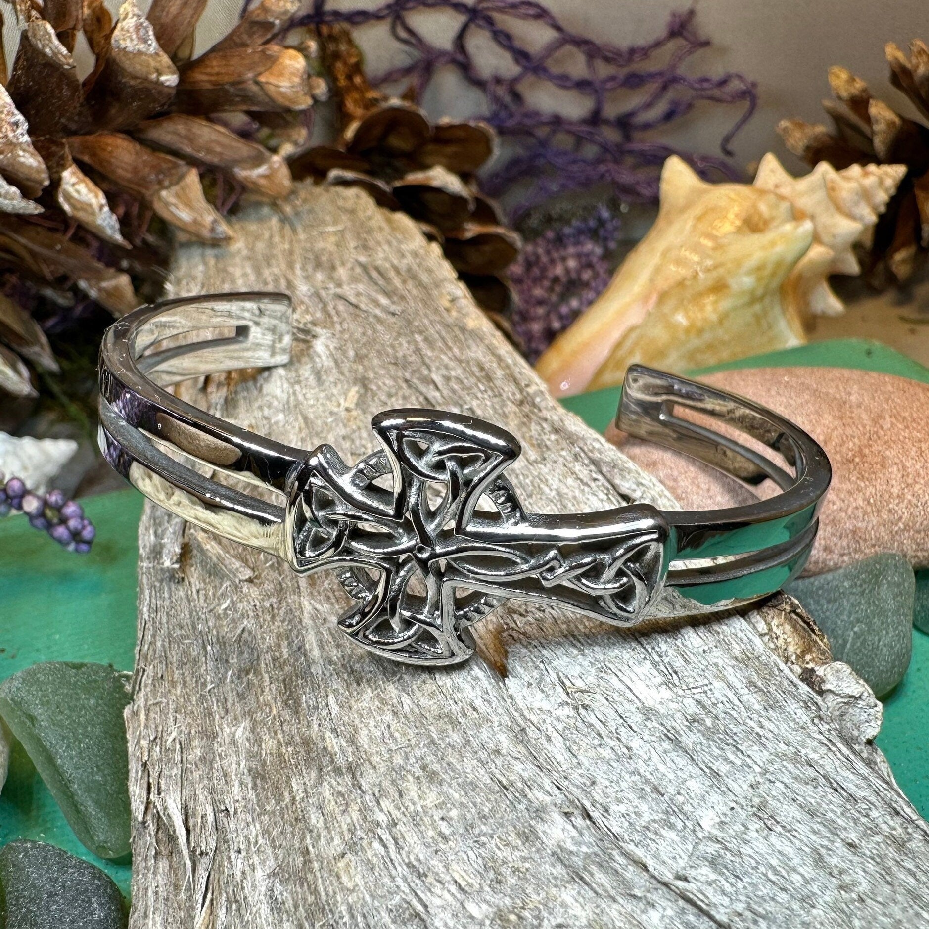 Celtic Cross Cuff Bracelet