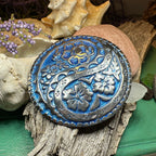 Blue Paisley Celtic Brooch