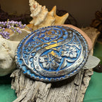 Blue Paisley Celtic Brooch