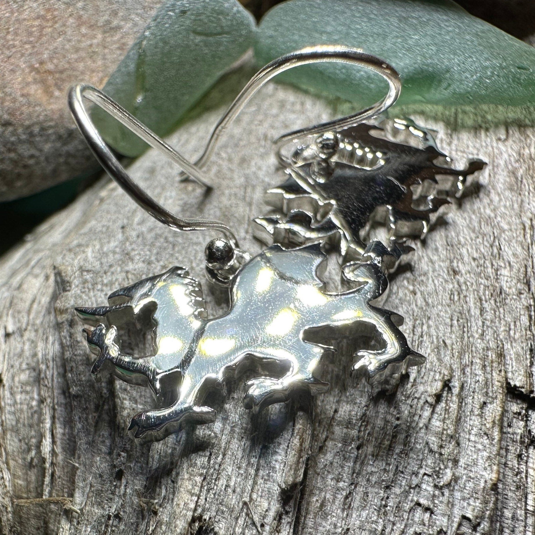 Modern Welsh Dragon Earrings