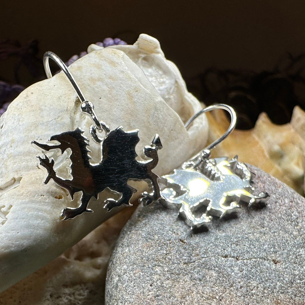 Modern Welsh Dragon Earrings