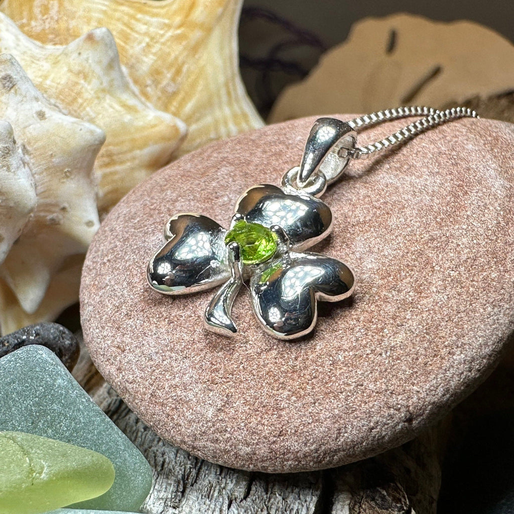 Peridot Shamrock Necklace