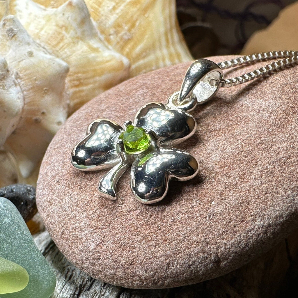Peridot Shamrock Necklace