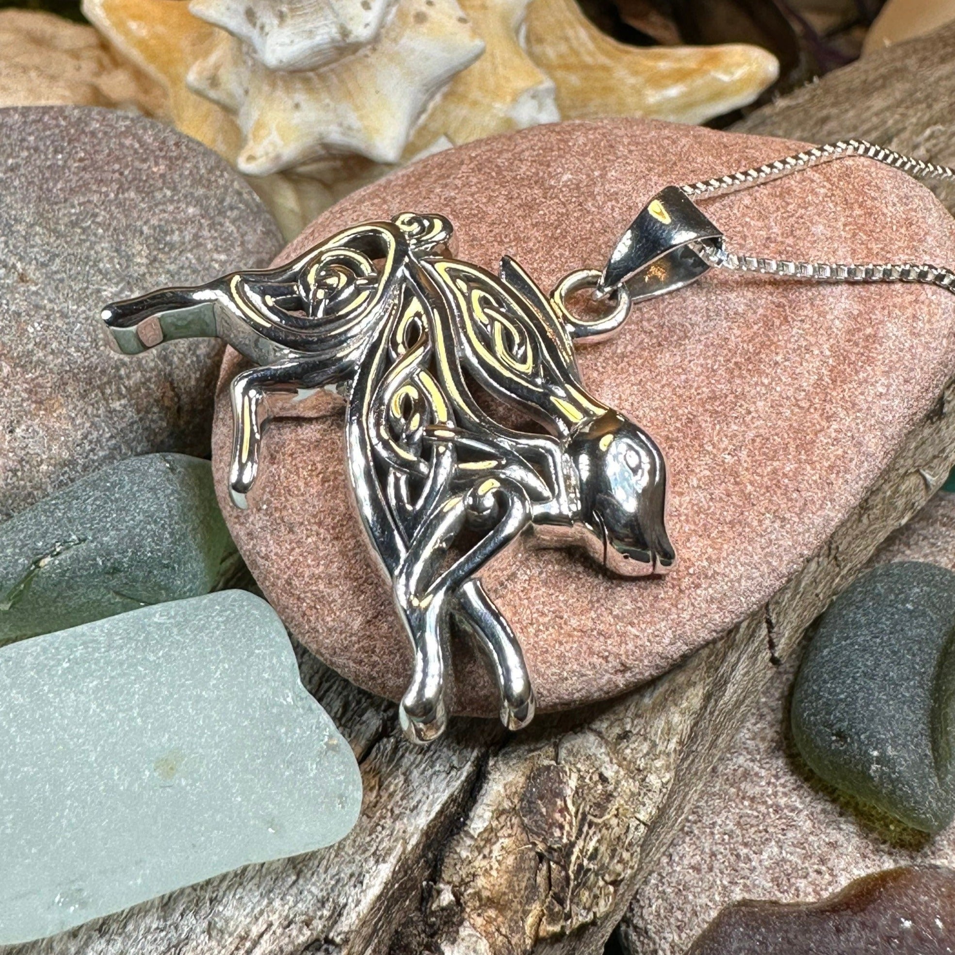 Ligach Celtic Rabbit Necklace