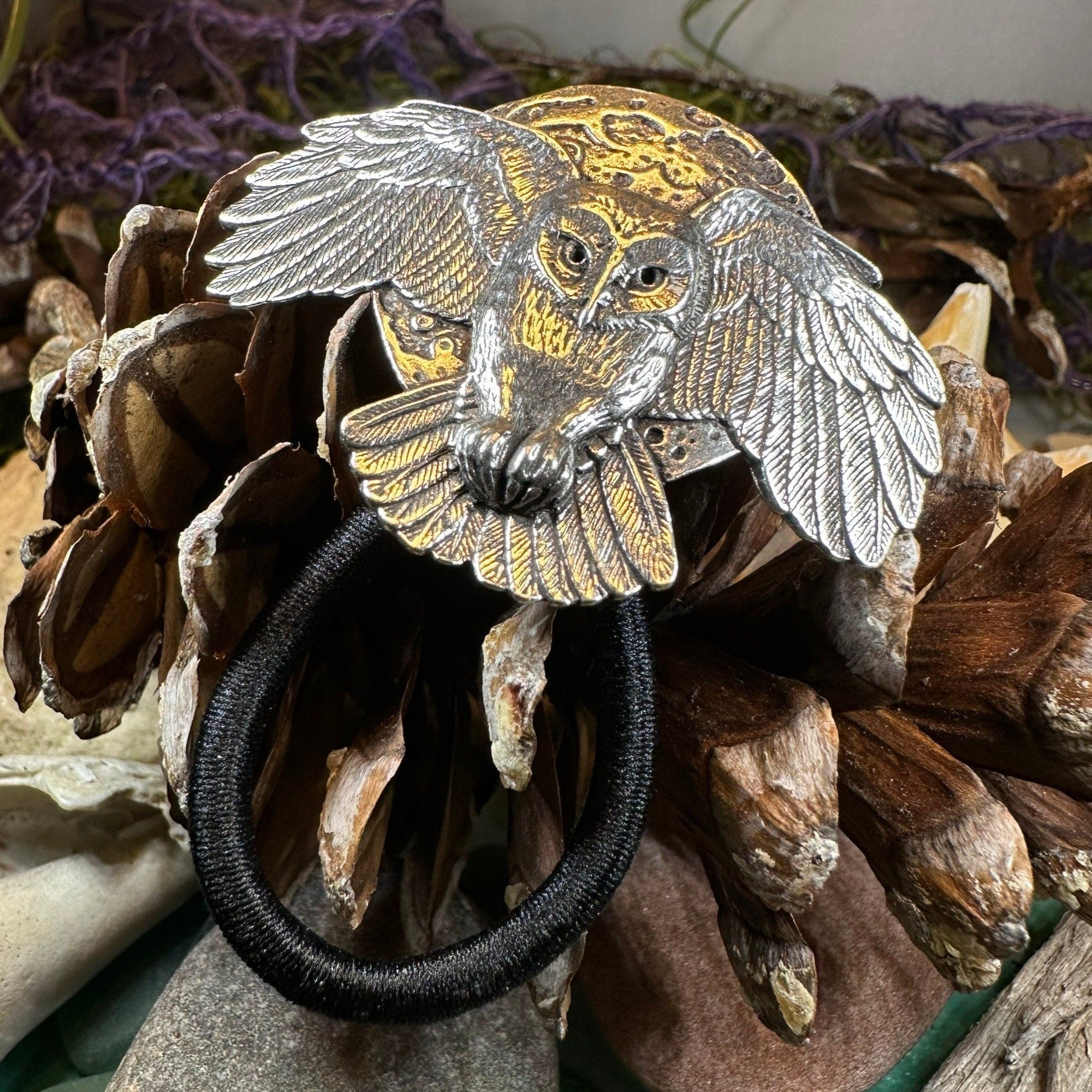 Midnight Owl Ponytail Holder