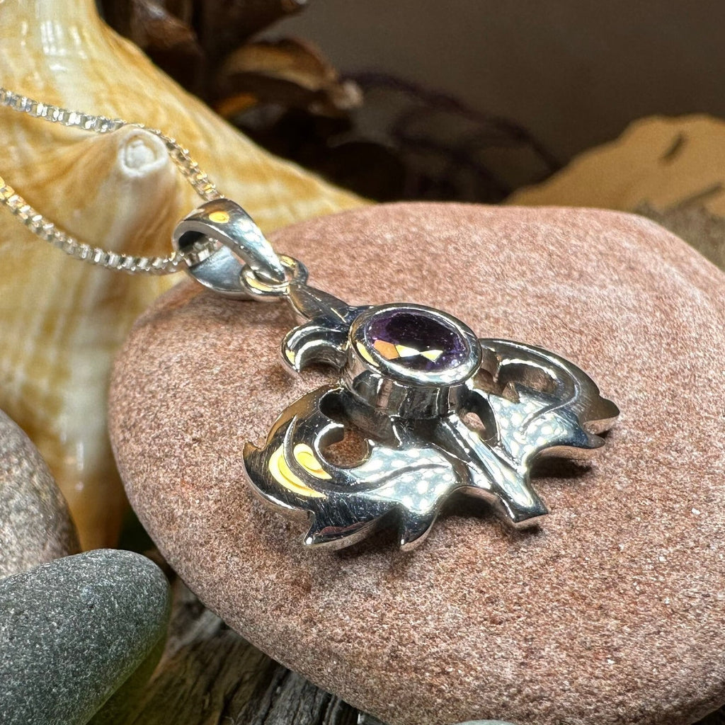 Lorraine Amethyst Thistle Necklace