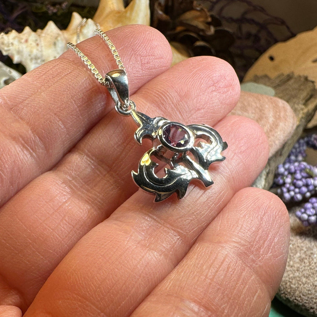 Lorraine Amethyst Thistle Necklace