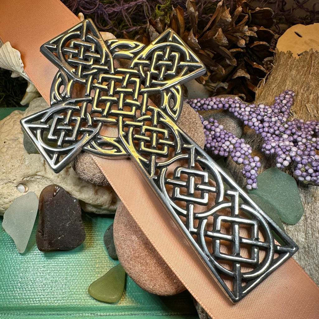 Classic Pewter Celtic Cross Wall Decor