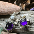Lora Amethyst Pearl Earrings