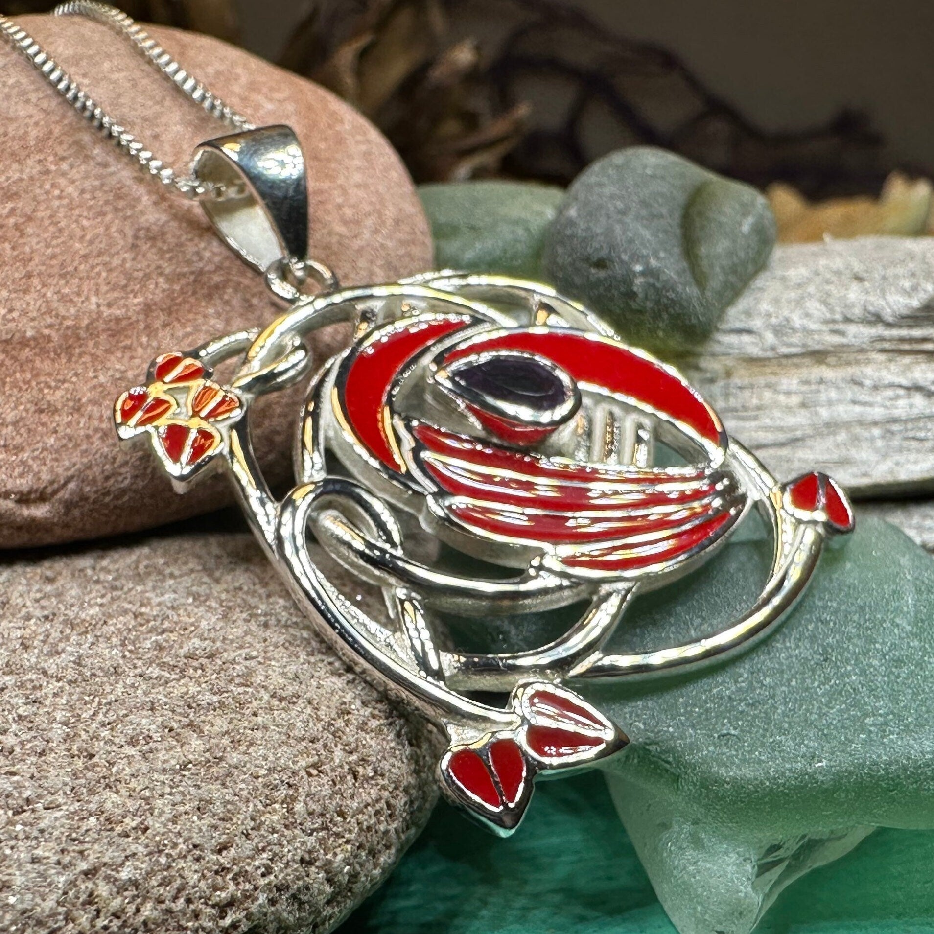 Red Flower Mackintosh Necklace