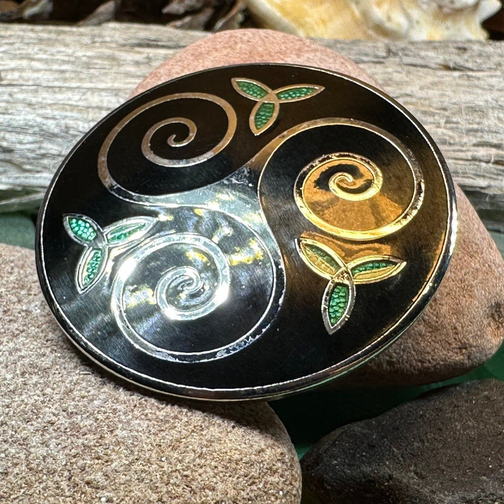 Vortex Celtic Spiral Brooch