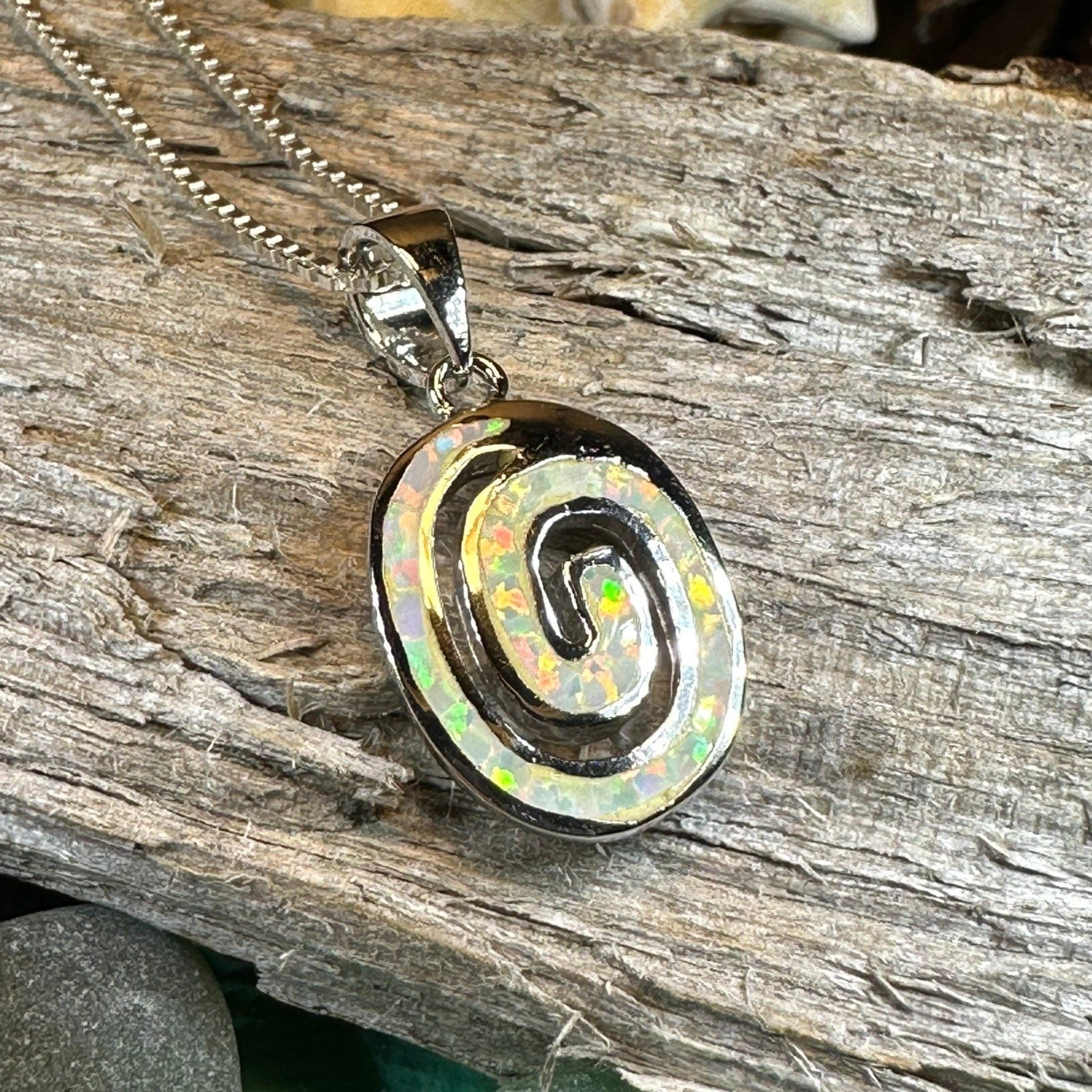 Aurora Celtic Spiral Necklace