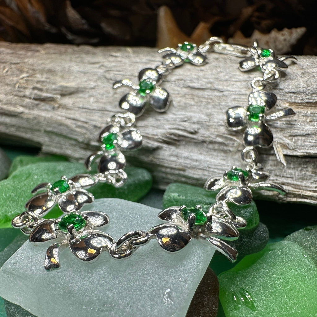 Emerald Shamrock Irish Bracelet