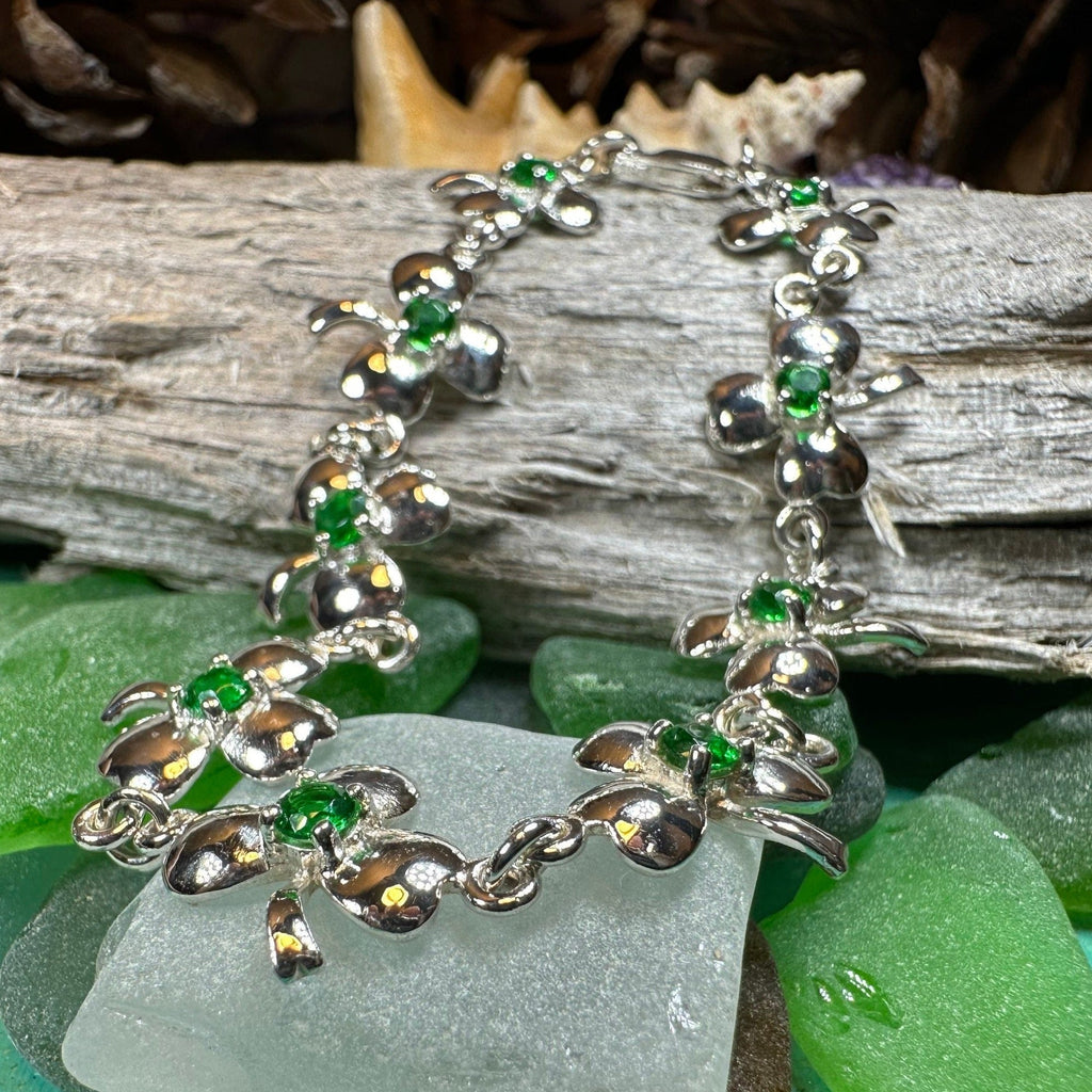 Emerald Shamrock Irish Bracelet