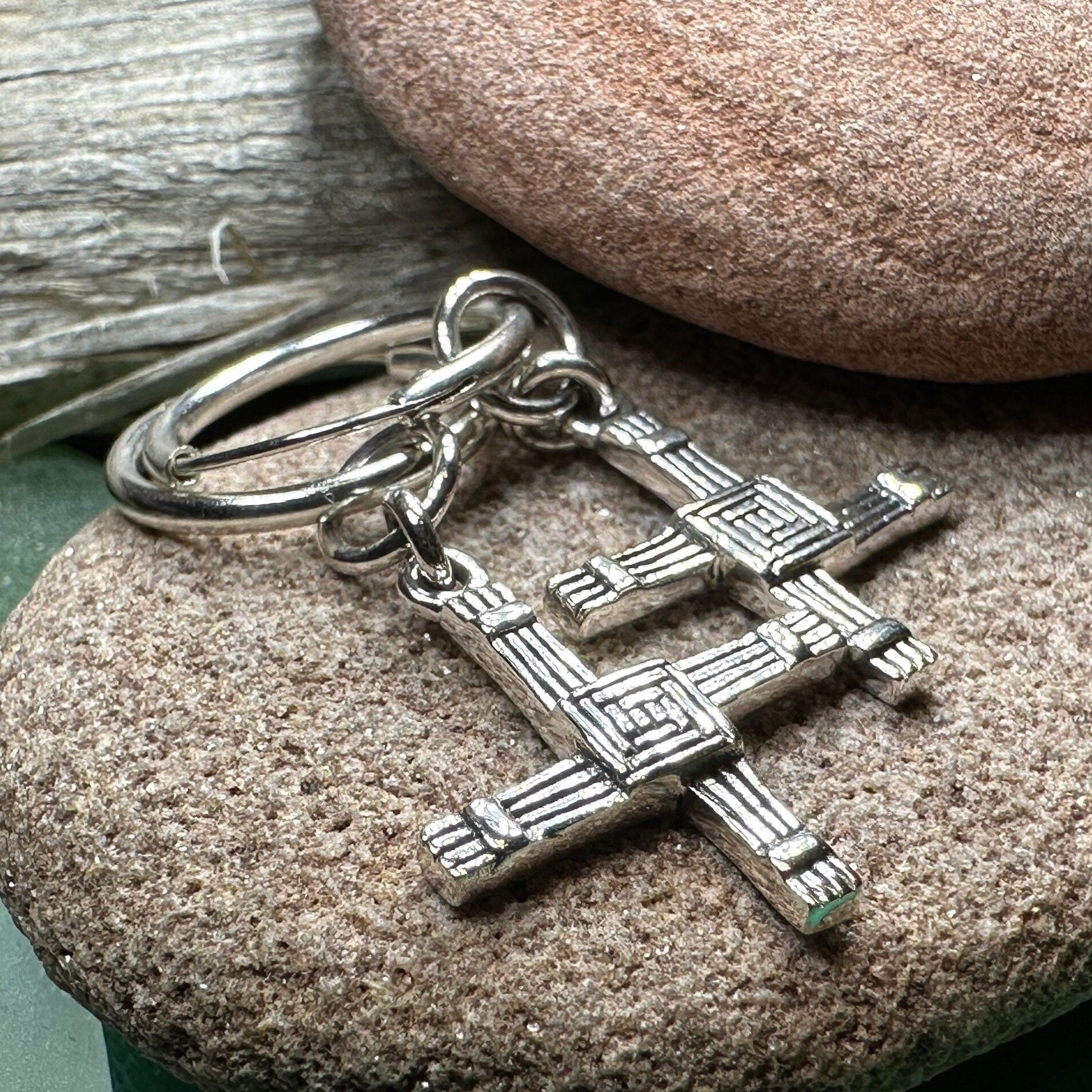 Saint Brigid's Cross Hoop Earrings