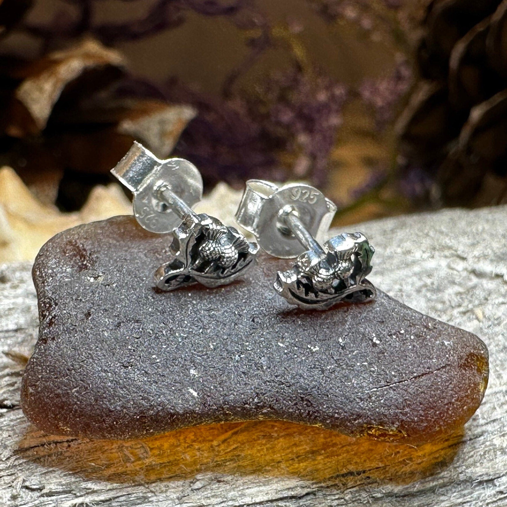 Petite Double Thistle Earrings