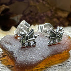 Petite Welsh Dragon Stud Earrings