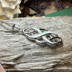 Fire Opal Celtic Infinity Necklace