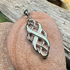 Fire Opal Celtic Infinity Necklace