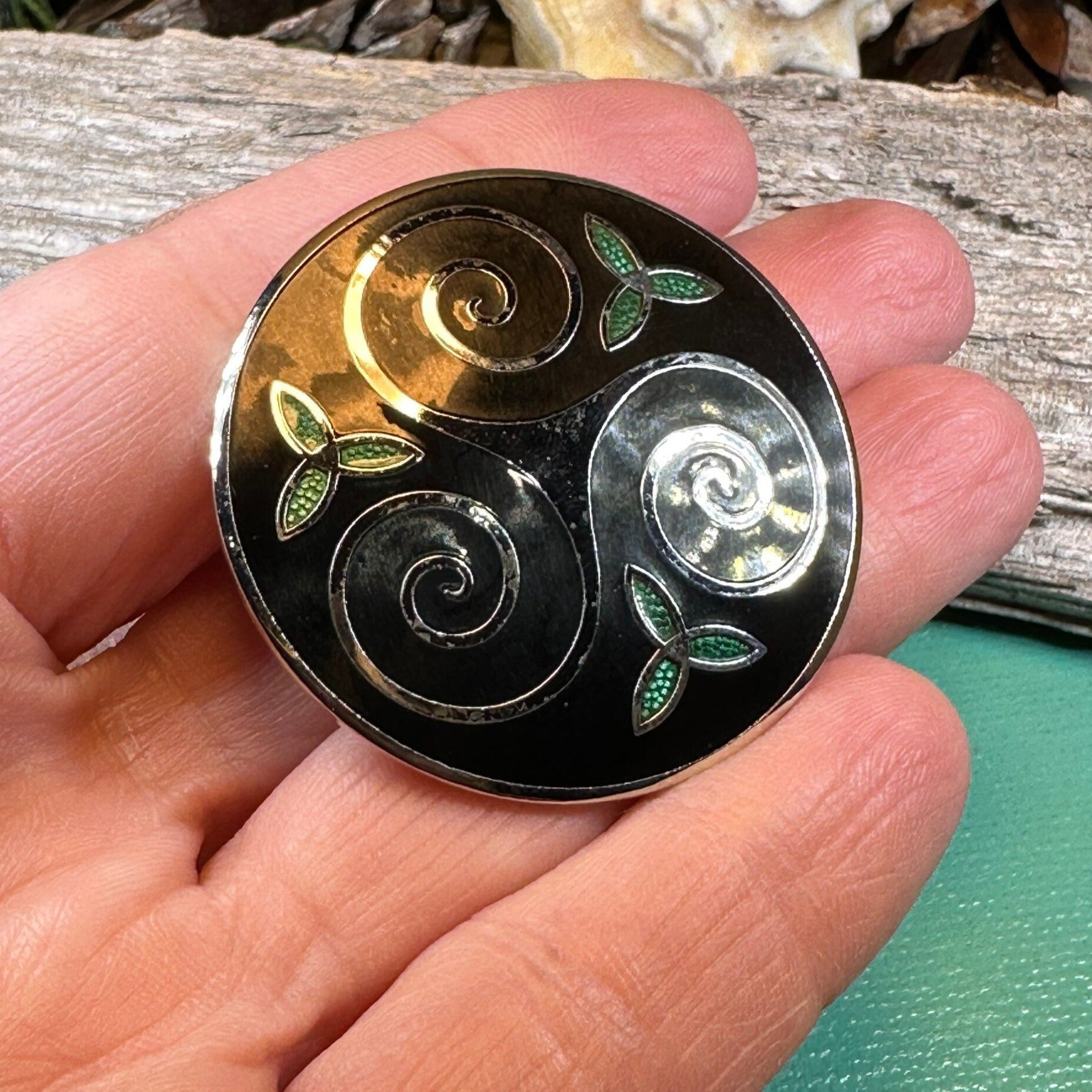 Vortex Celtic Spiral Brooch