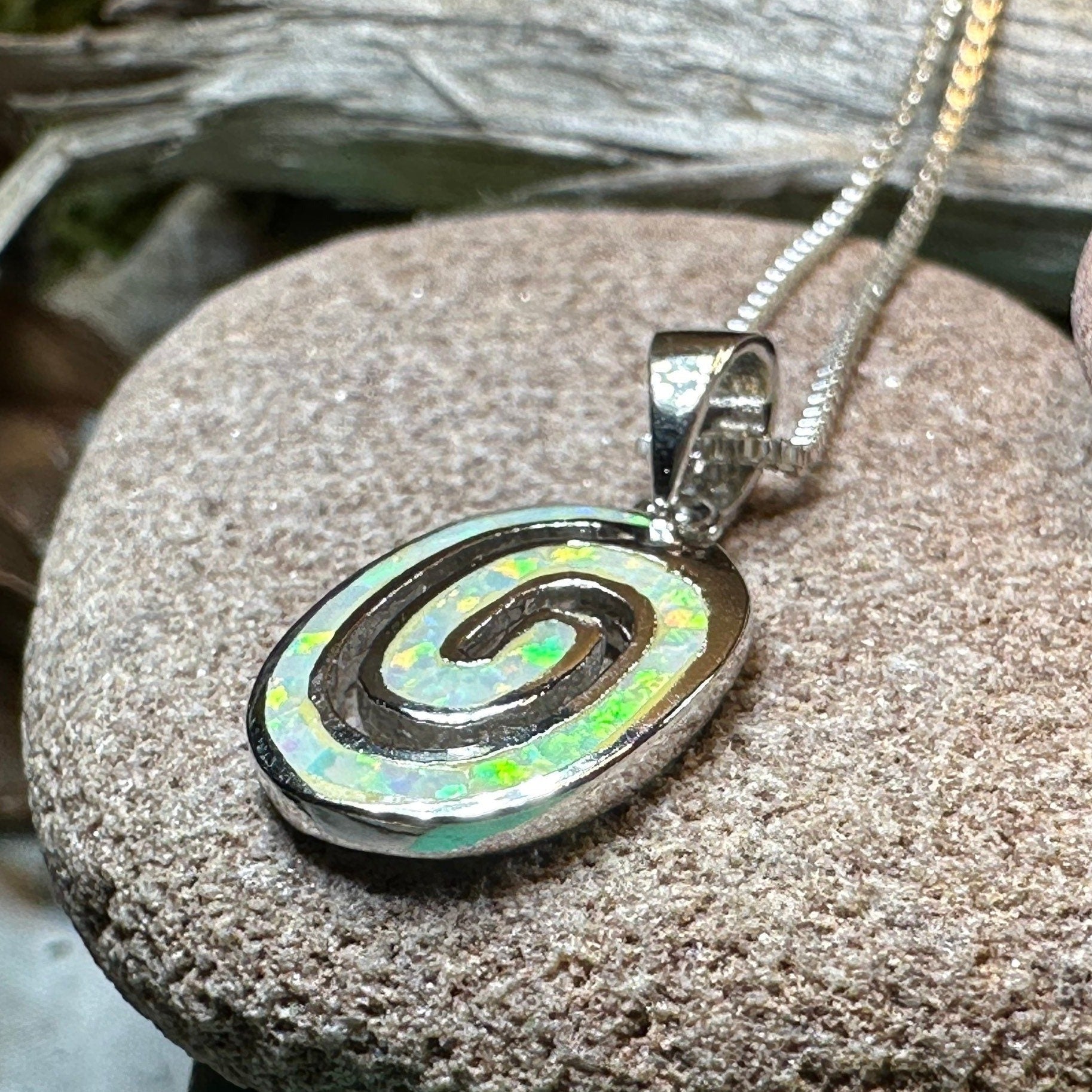Aurora Celtic Spiral Necklace