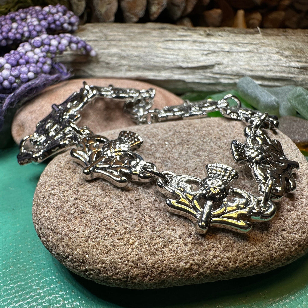 Pewter Thistle Bracelet
