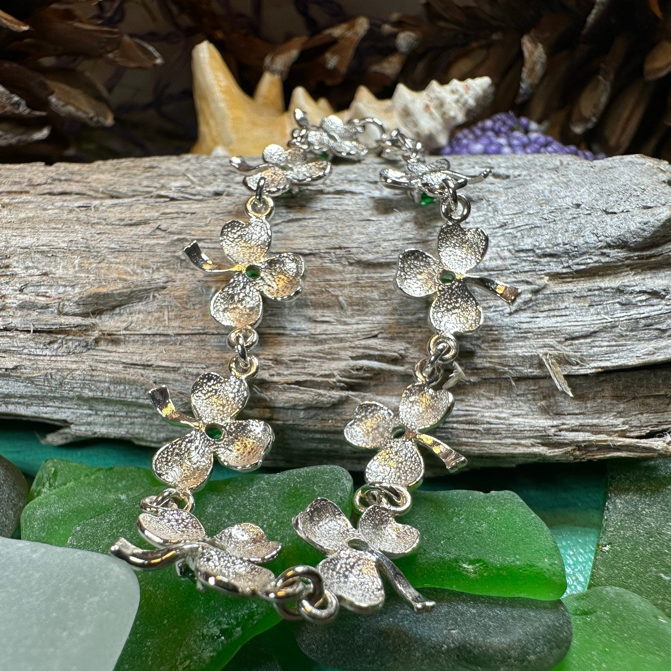 Emerald Shamrock Irish Bracelet