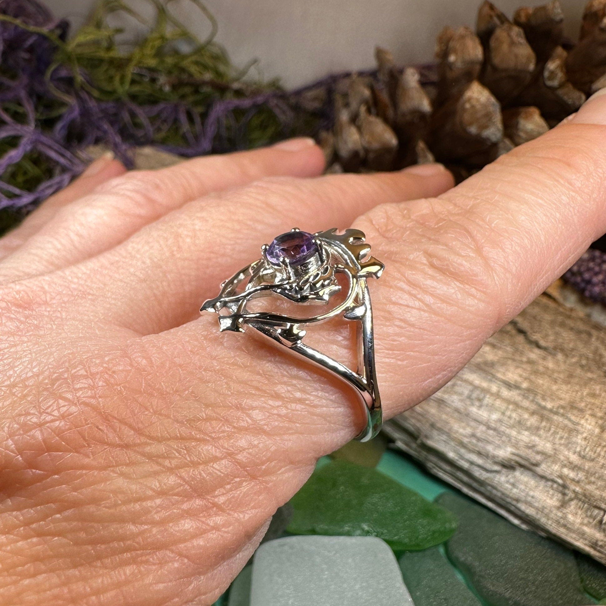 Dedication Luckenbooth Amethyst Ring