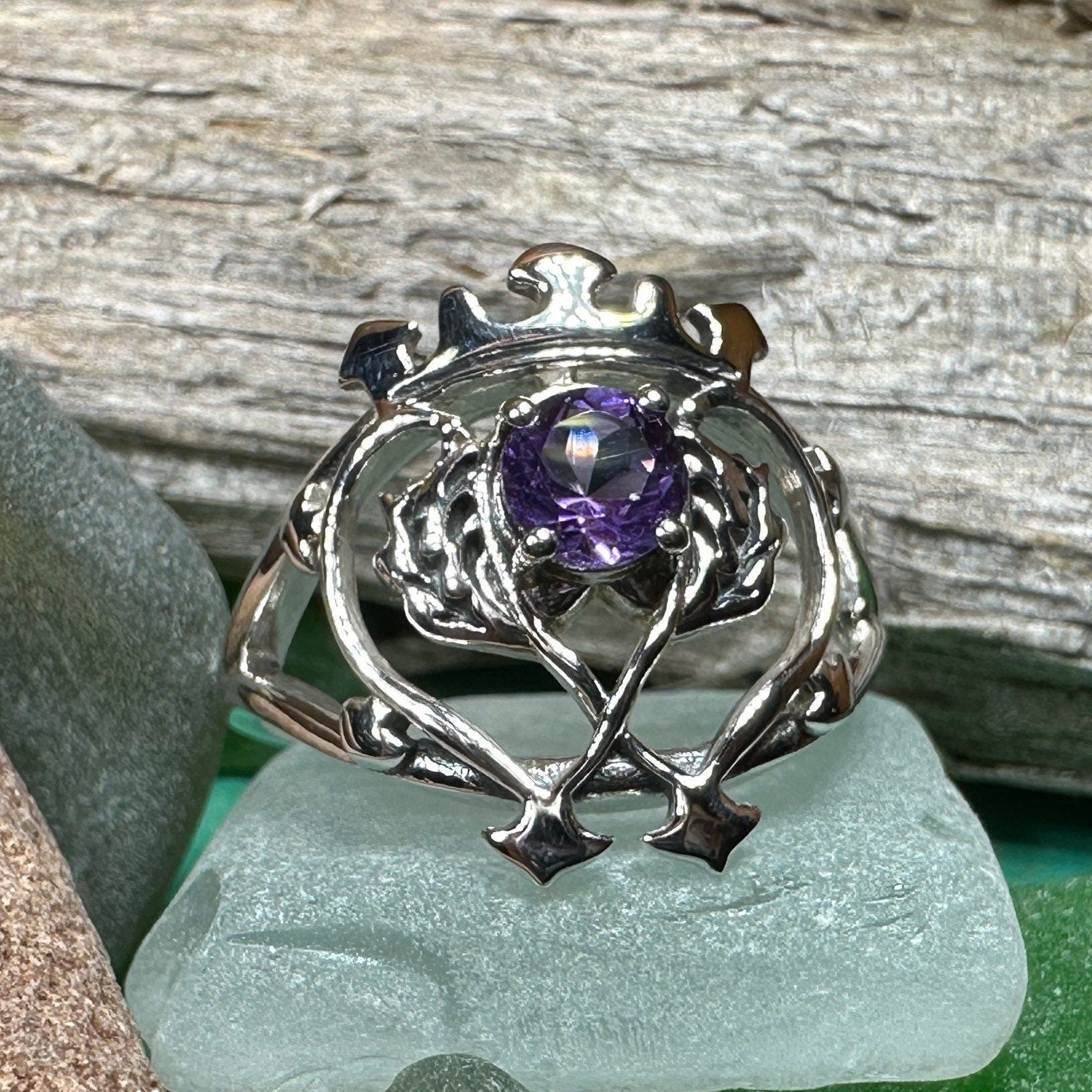Dedication Luckenbooth Amethyst Ring
