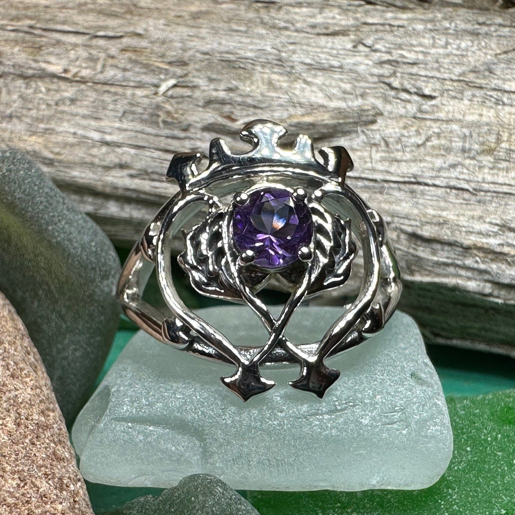 Dedication Luckenbooth Amethyst Ring