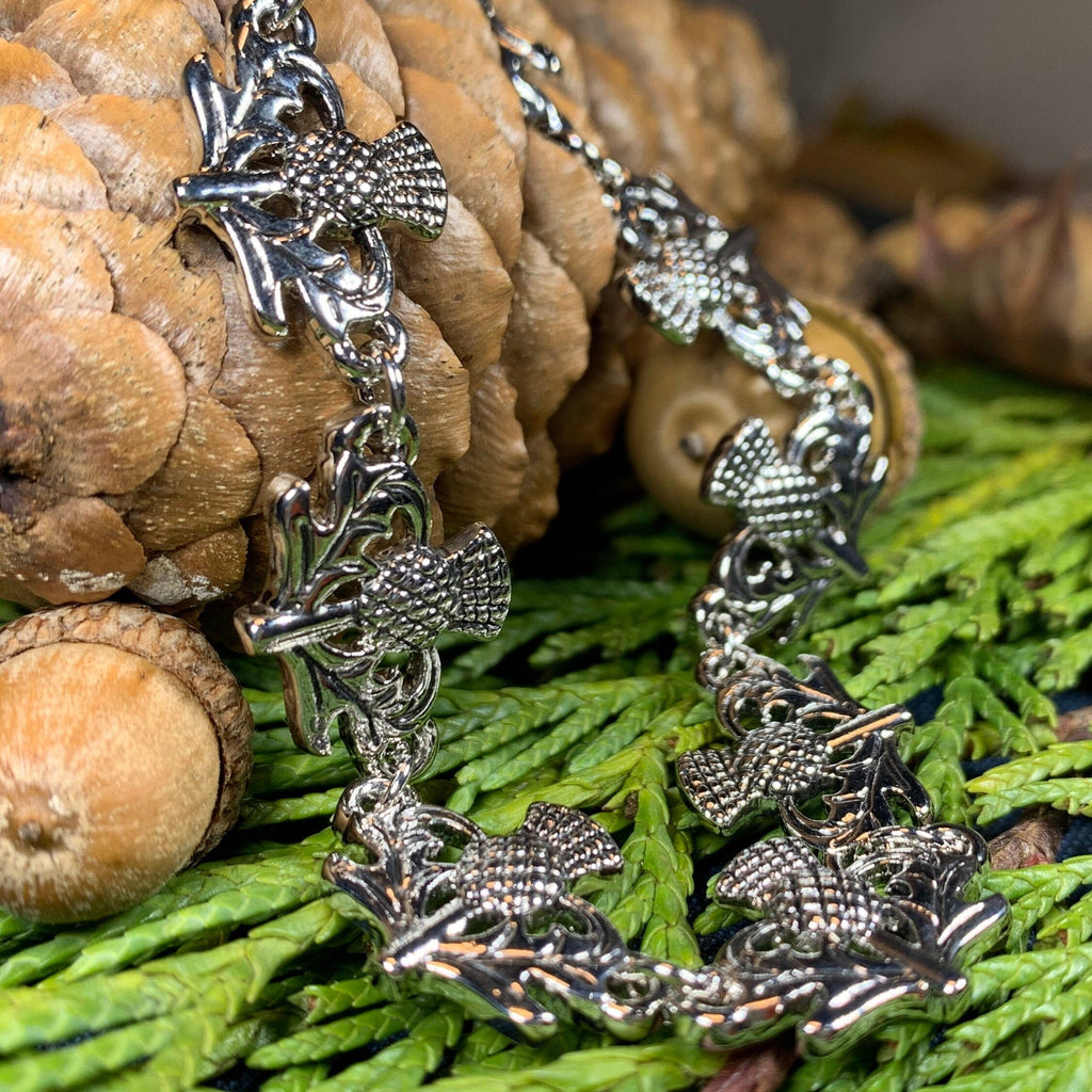 Pewter Thistle Bracelet