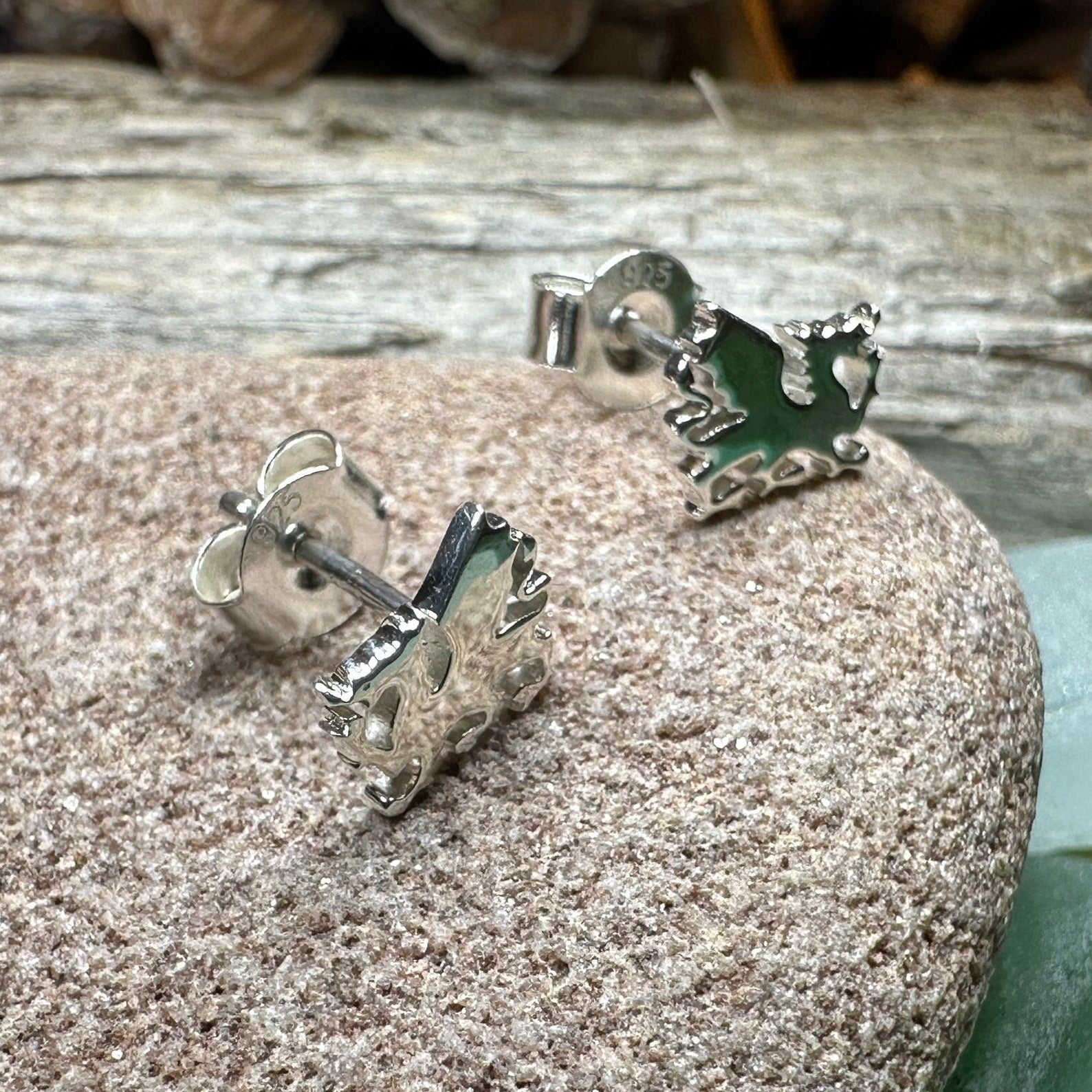 Eilonwy Welsh Dragon Stud Earrings