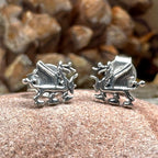 Petite Welsh Dragon Stud Earrings