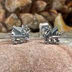 Petite Welsh Dragon Stud Earrings