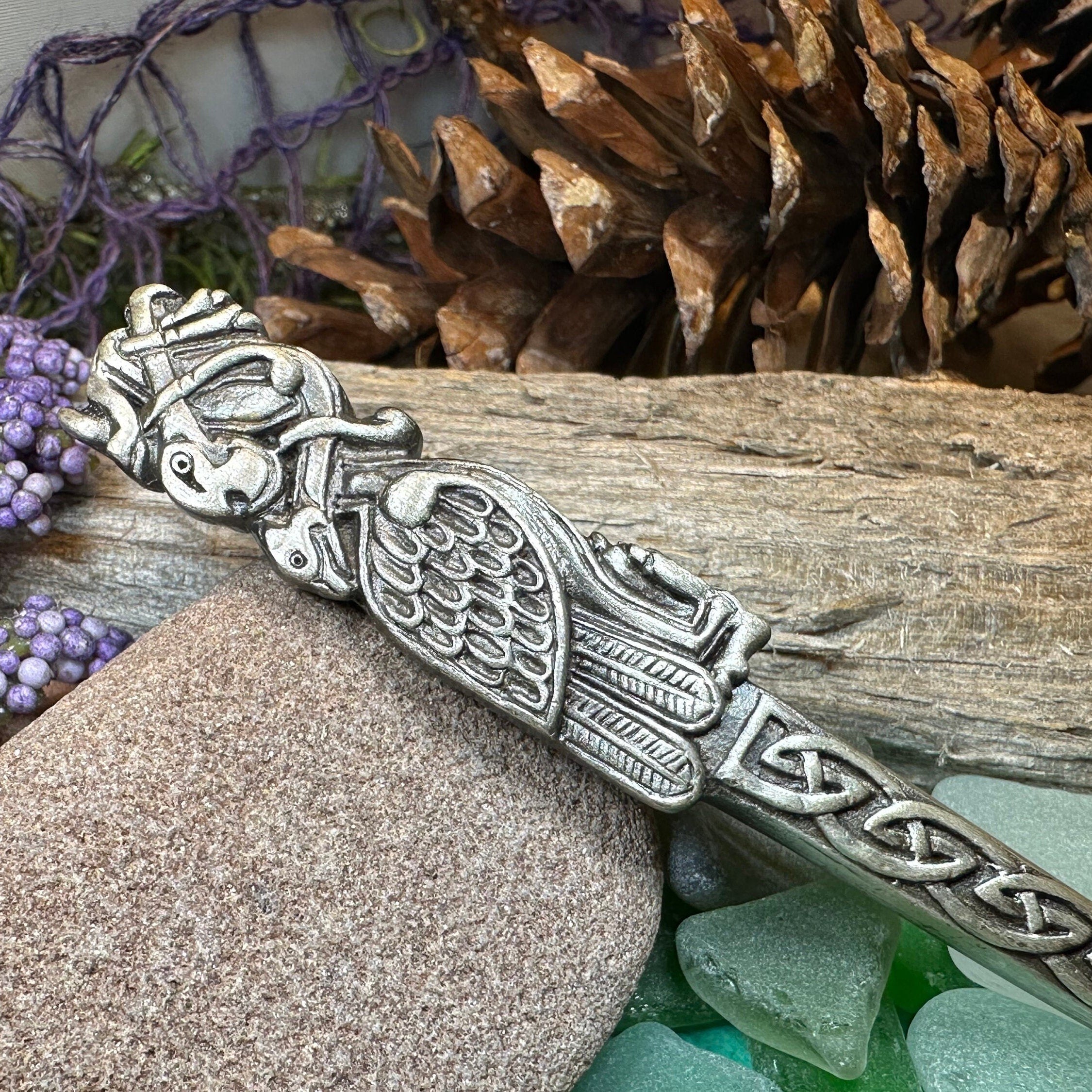 Celtic Birds Kilt Pin