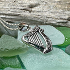 Green Enamel Harp Necklace