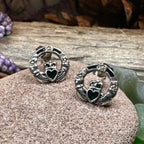 Irish Claddagh Stud Earrings