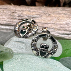 Irish Claddagh Stud Earrings