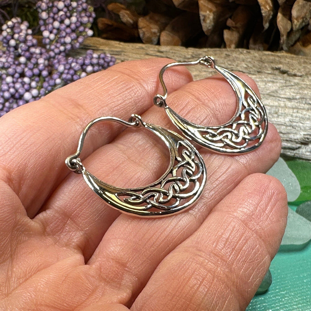 Carys Celtic Hoop Earrings