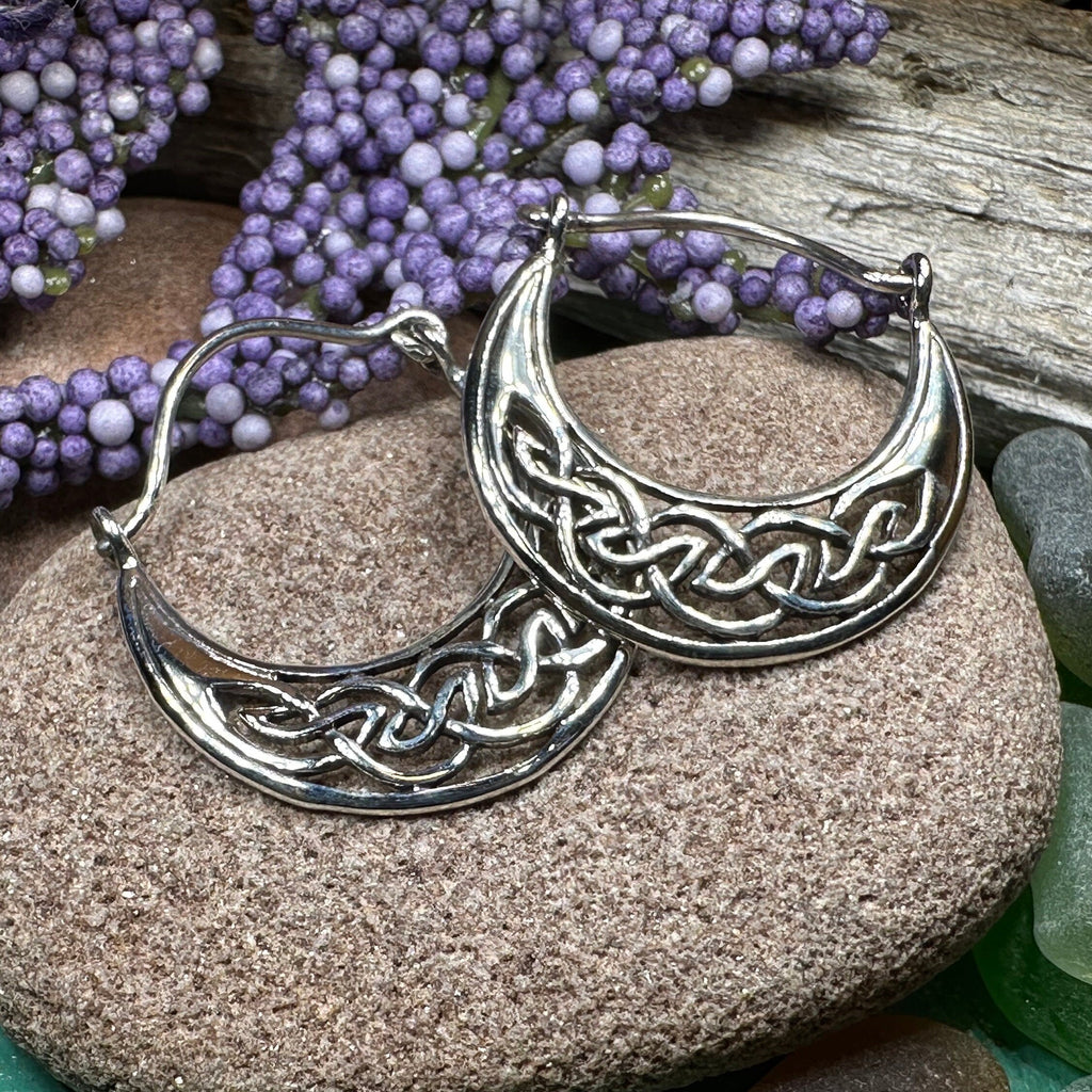 Carys Celtic Hoop Earrings
