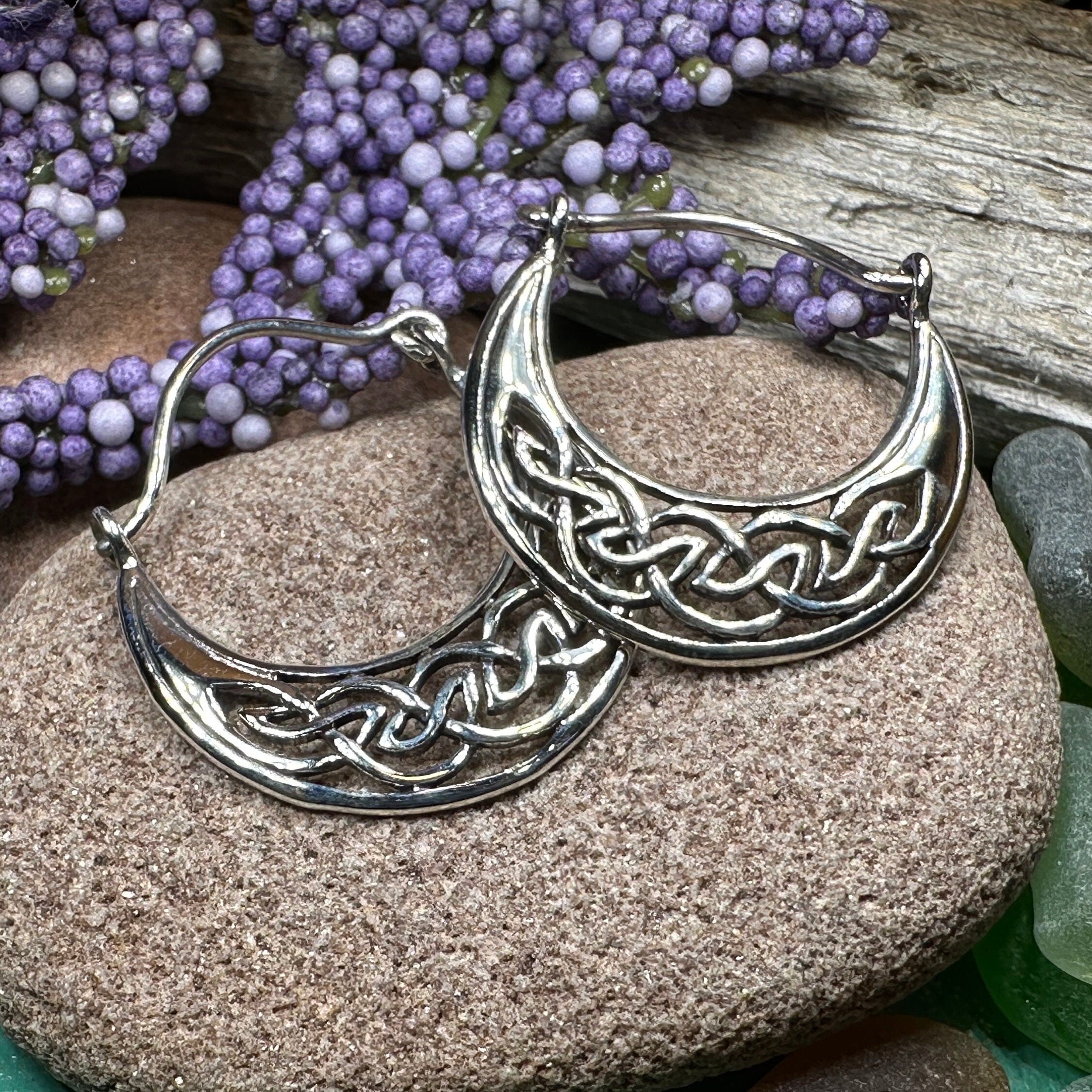 Carys Celtic Hoop Earrings