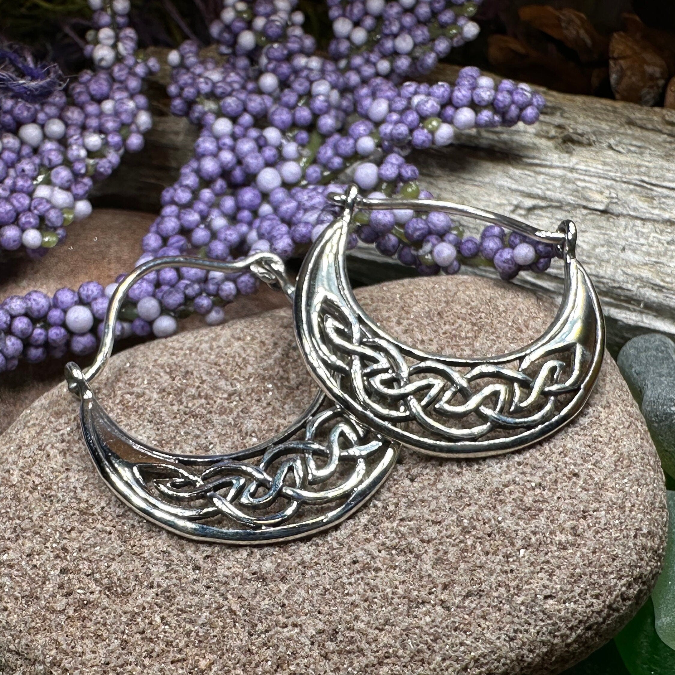 Carys Celtic Hoop Earrings
