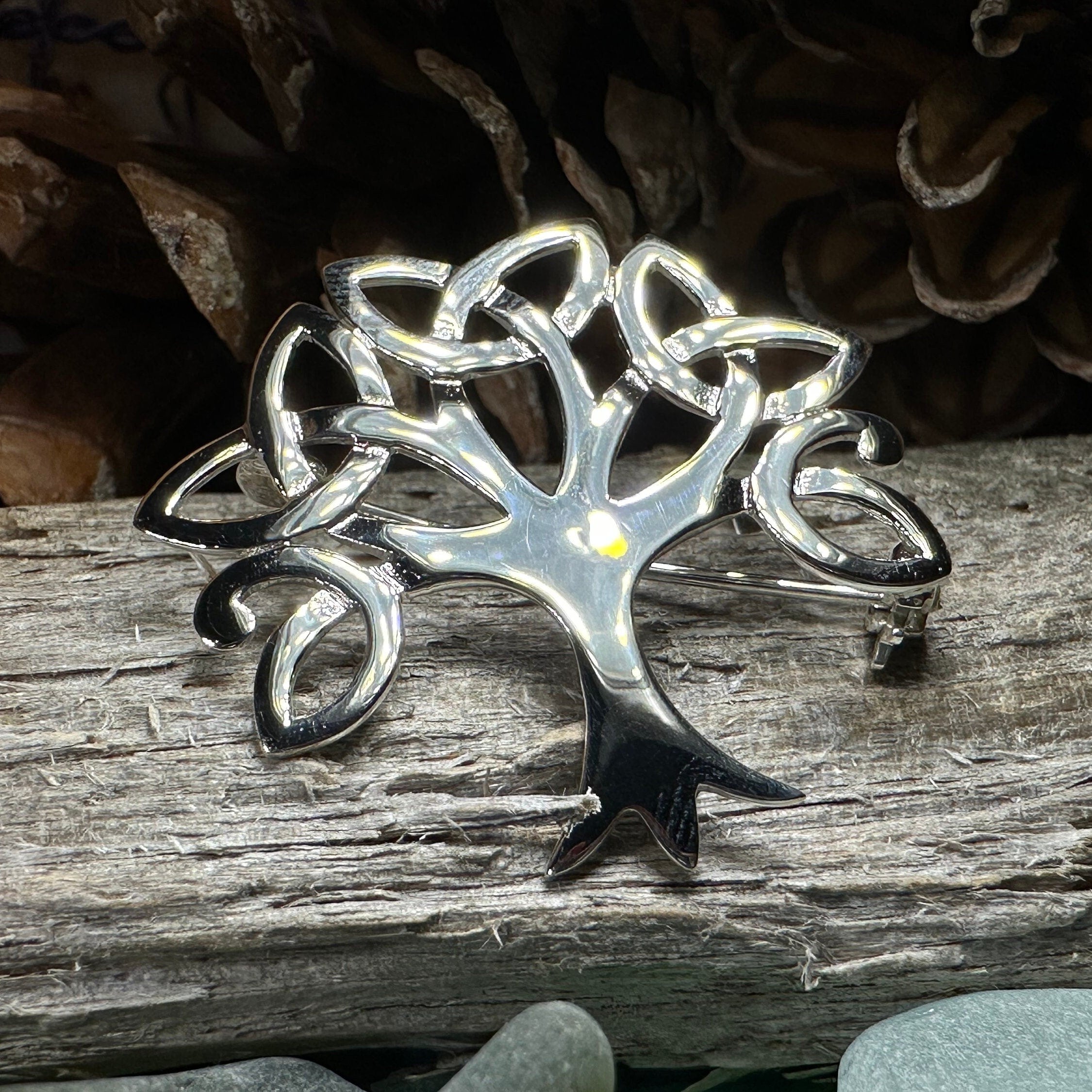 Trinity Knot Tree Of Life Brooch