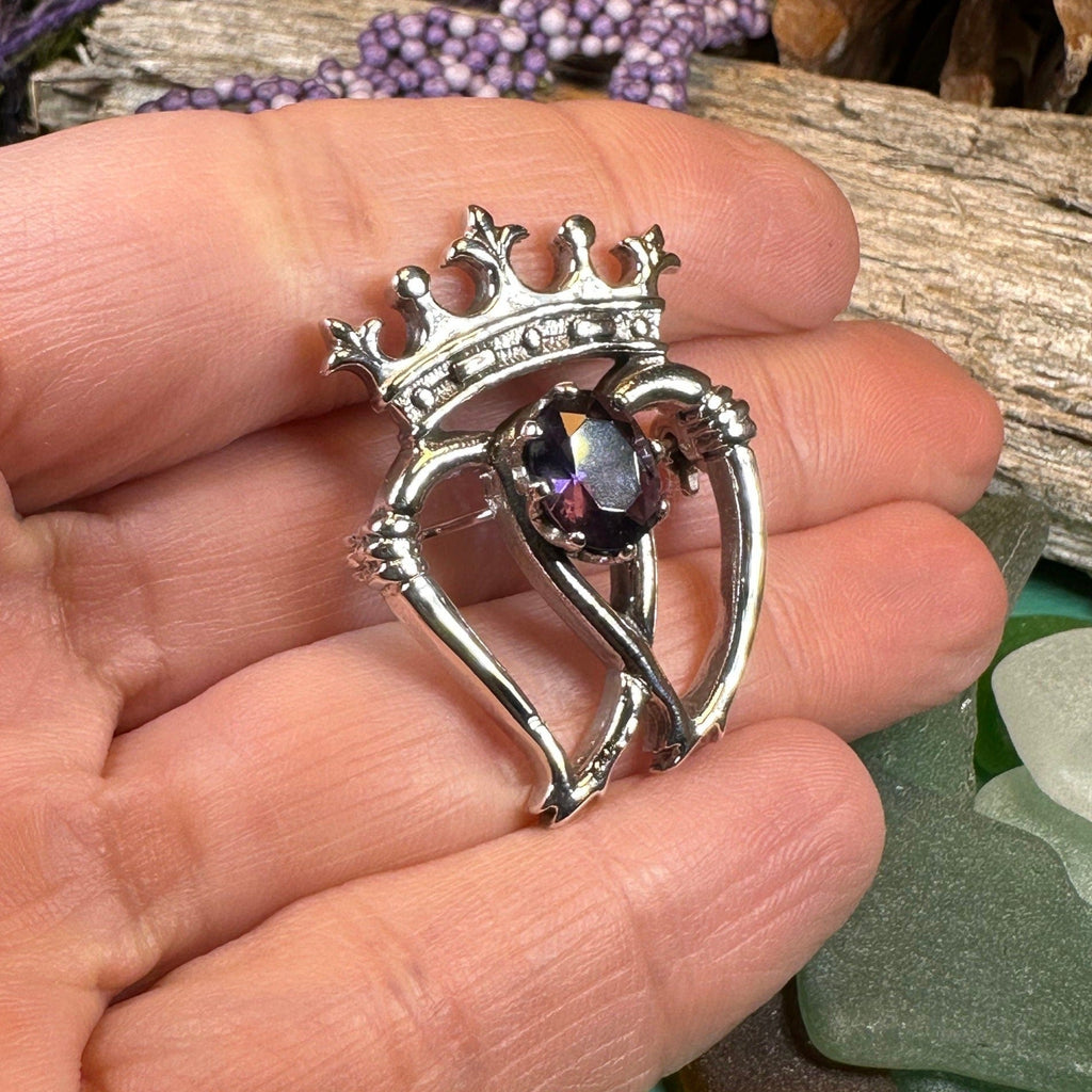 Scottish Amethyst Luckenbooth Brooch