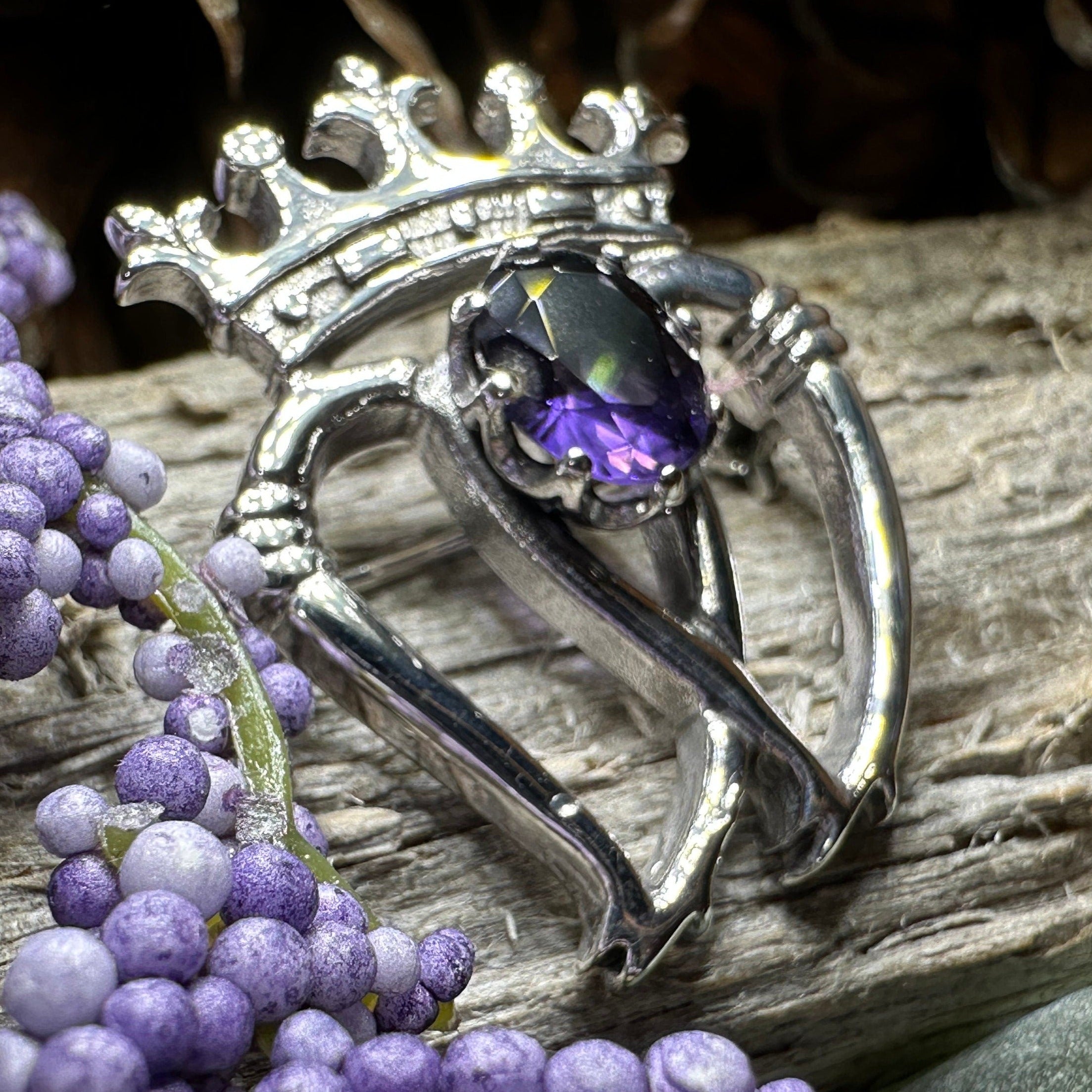 Scottish Amethyst Luckenbooth Brooch
