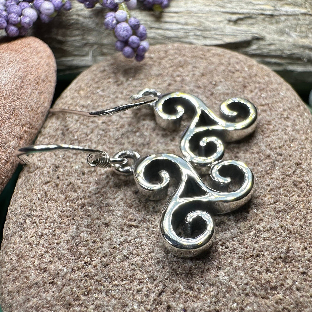 Siôn Celtic Spiral Earrings