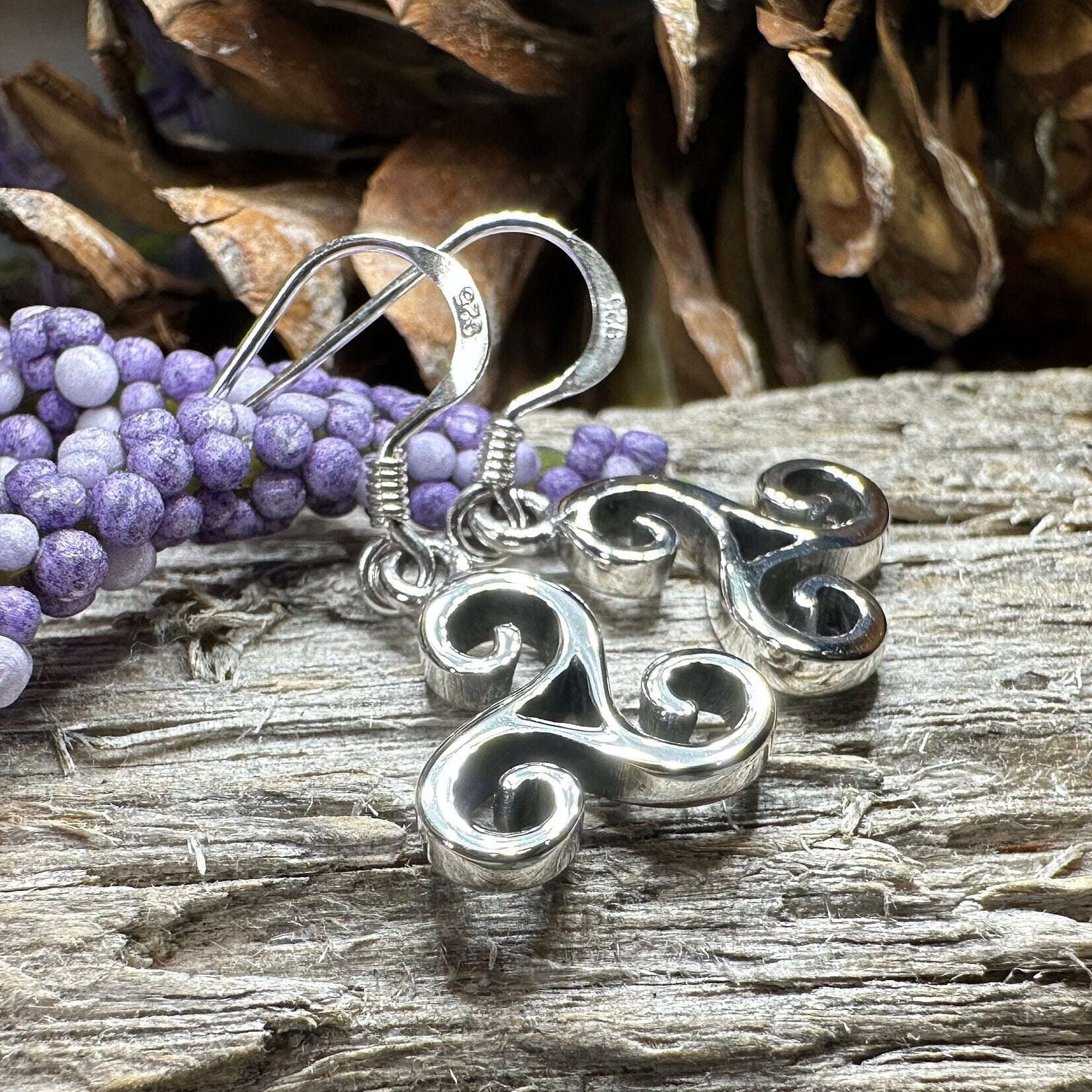 Siôn Celtic Spiral Earrings