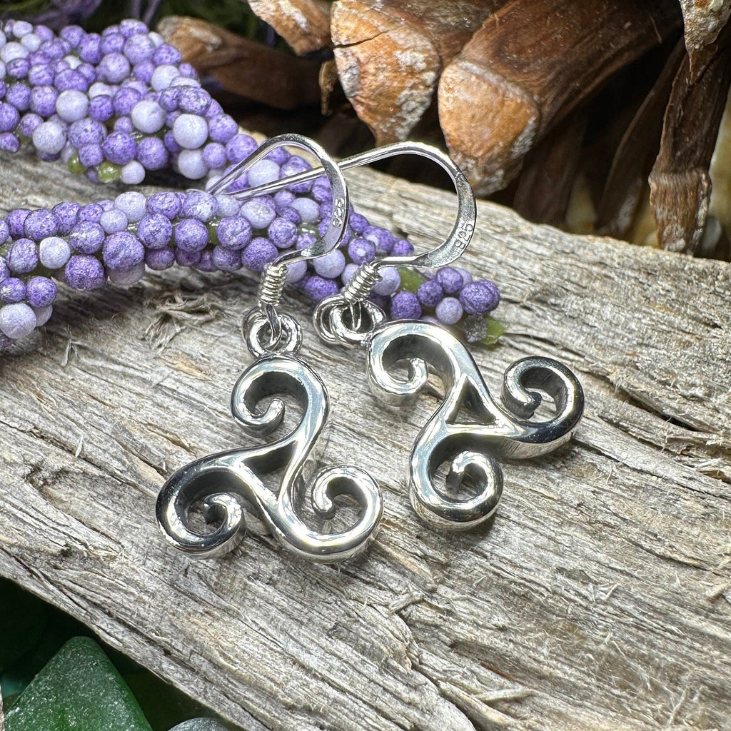Siôn Celtic Spiral Earrings