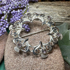 Arran Amethyst Thistle Brooch